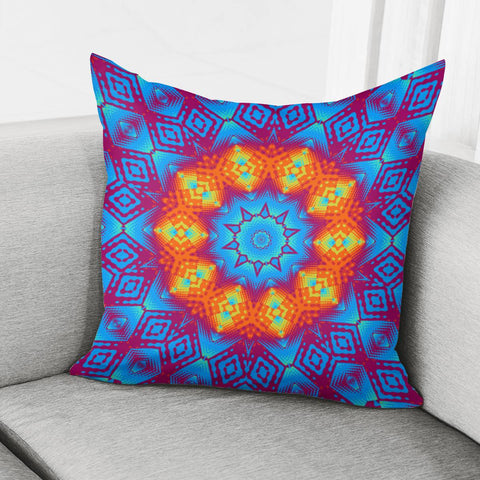 Image of Neon Rays Pattern Pillow Cover