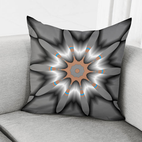 Image of Brown Web Silver Steel Pillow Cover