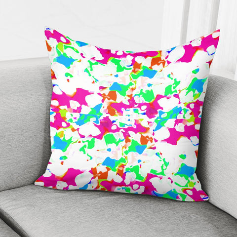 Image of Vibrant Multicolored Abstract Print Pillow Cover