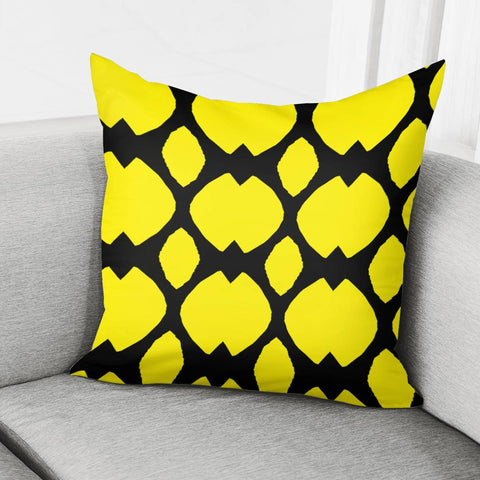 Image of Yellow And Black Pattern Pillow Cover