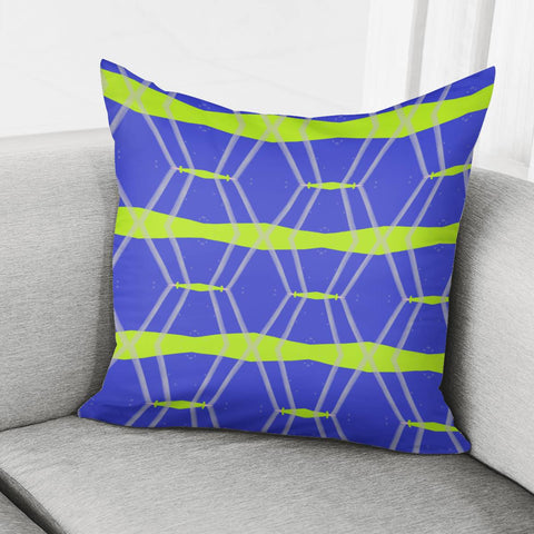 Image of Green And Blue Pattern Pillow Cover