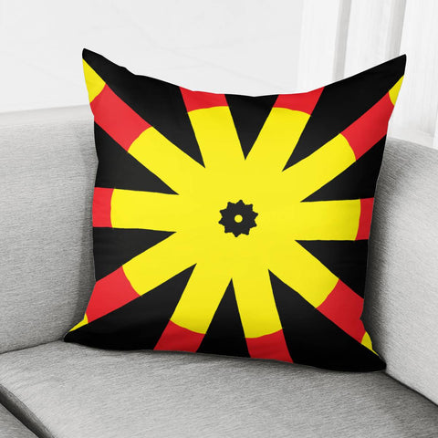 Image of Black And Yellow Star Pattern Pillow Cover