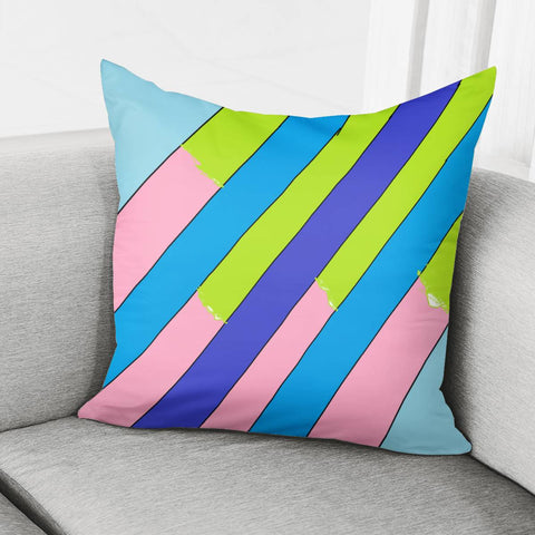 Image of Multicolor Stripes Pillow Cover