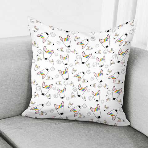 Image of Rainbow Bully Pattern Pillow Cover