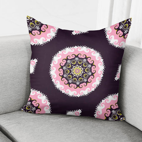 Image of Abstract Pink And Black Pillow Cover