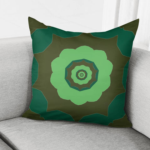 Image of Brown And Green Pattern Pillow Cover