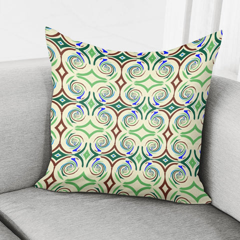 Image of Light Green Pattern Pillow Cover