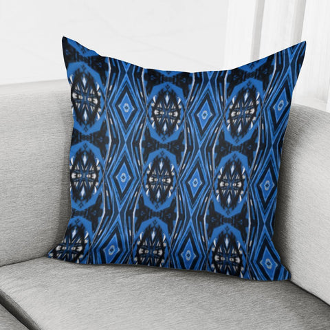 Image of Blue Tribal Print Pillow Cover