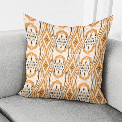 Image of Brown And White Tribal Print Pillow Cover