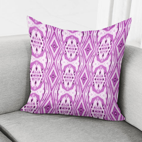 Image of Purple And White Tribal Pattern Pillow Cover