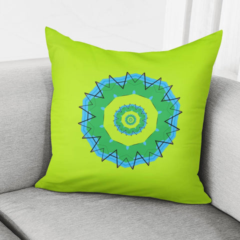 Image of Green And Blue Abstract Pattern Pillow Cover