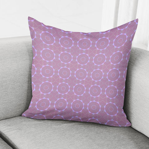 Image of Round Stitch Purple Pattern Pillow Cover