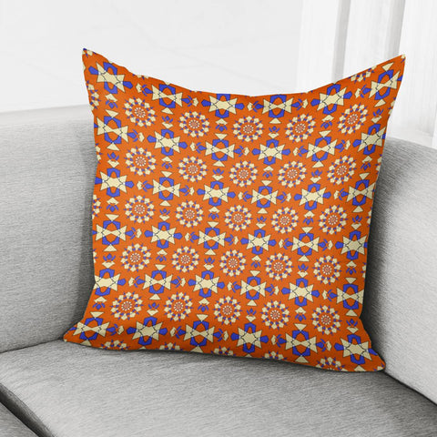 Image of Orange And Blue Circles Pillow Cover