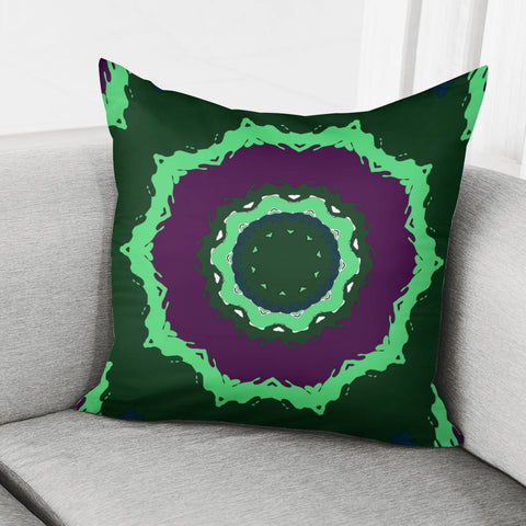 Image of Purple And Green Pattern Pillow Cover