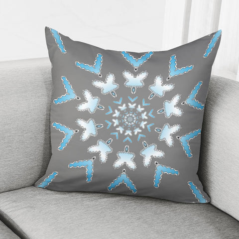 Image of Blue And Gray Pattern Pillow Cover