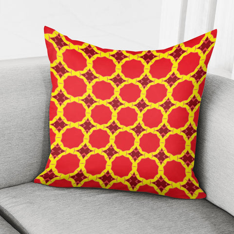 Image of Red And Yellow Design Pillow Cover