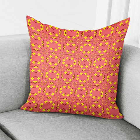 Image of Pink And Yellow Pattern Pillow Cover