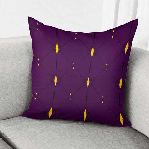 Image of Purple And Yellow Design Pillow Cover