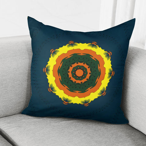 Image of Multicolor Circular Pattern Pillow Cover