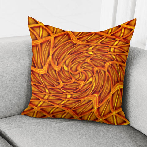 Image of Orange Swirls Pillow Cover