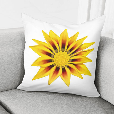 Image of Yellow Flower Drawing Pillow Cover