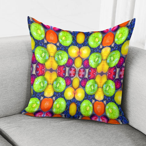 Image of Fruits And Vegetables Pattern Pillow Cover