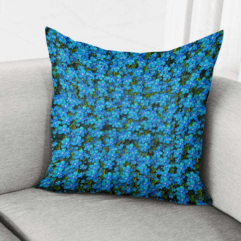 Image of Blue Sakura Forest  Tree So Meditative And Calm Pillow Cover