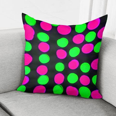 Image of Chartreuse & Pink Dots Pillow Cover