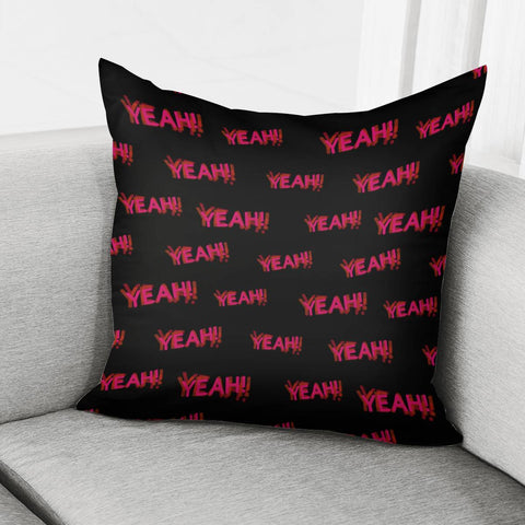 Image of Yeah Typography Design Print Pillow Cover