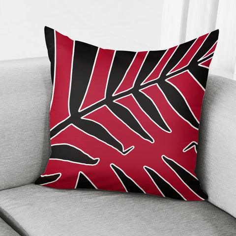 Image of Leaves Silhouette Tropical Style Print Pillow Cover