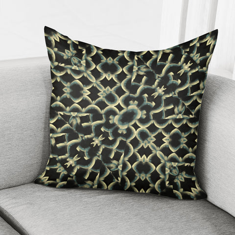 Image of Dark Interlace Motif Mosaic Pattern Pillow Cover