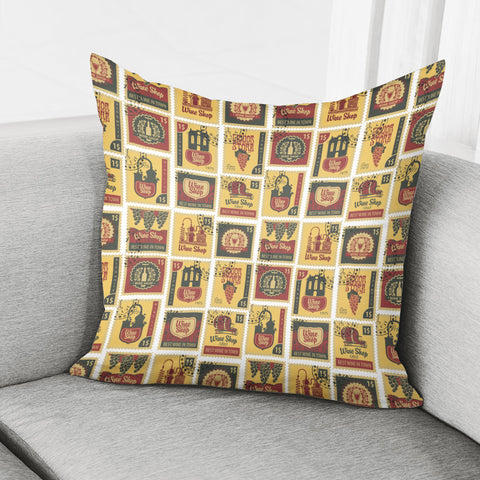 Image of Fancy Post Stamp Pattern Pillow Cover