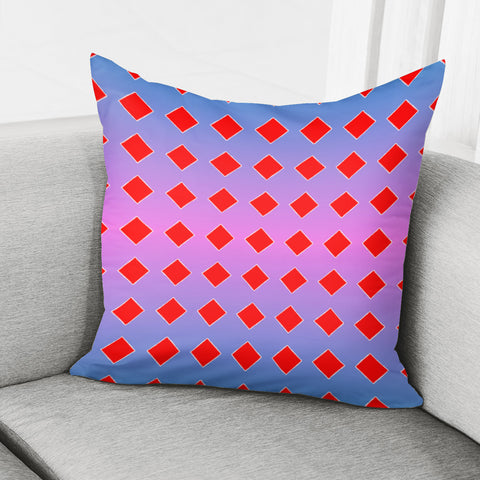 Image of Red Diamonds On Gradient Pillow Cover