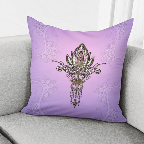 Image of Elegant Lotus Pillow Cover