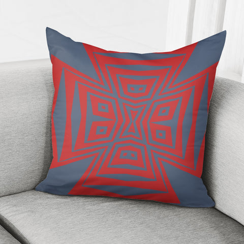 Image of Minimalism Red Blue Pillow Cover