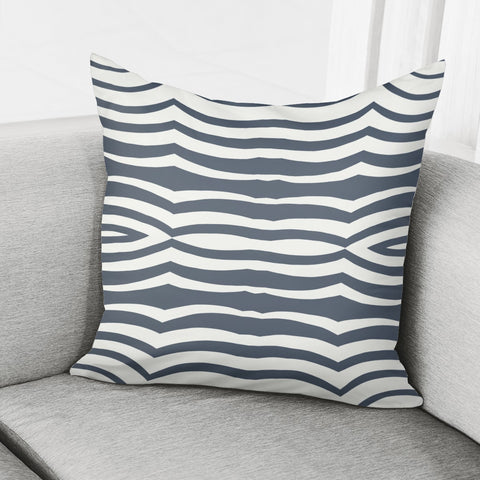 Image of Minimalism White Blue Pillow Cover