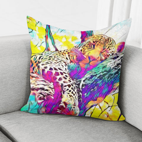 Image of Rainbow Leopard Pillow Cover