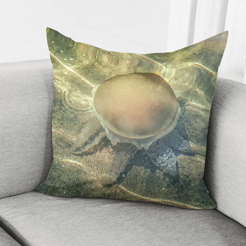Image of Jellyfish At Beach Water Pillow Cover