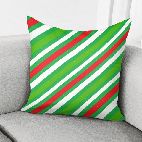 Image of Xmas Diagonal Stripes Pillow Cover