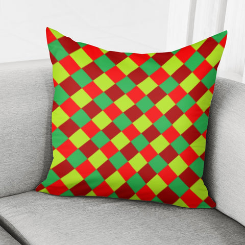 Image of Colorful Checkered Pillow Cover