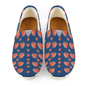 Jelly Hearts On Blue Women Casual Shoes