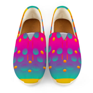 Polka Dots And Rainbows Women Casual Shoes