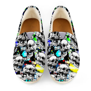 Graffiti Skull Women Casual Shoes