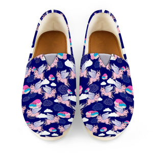 Pig With Wings Women Casual Shoes