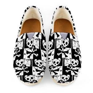 Skull Checker Women Casual Shoes