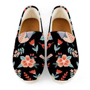 Birds And Flowers Women Casual Shoes