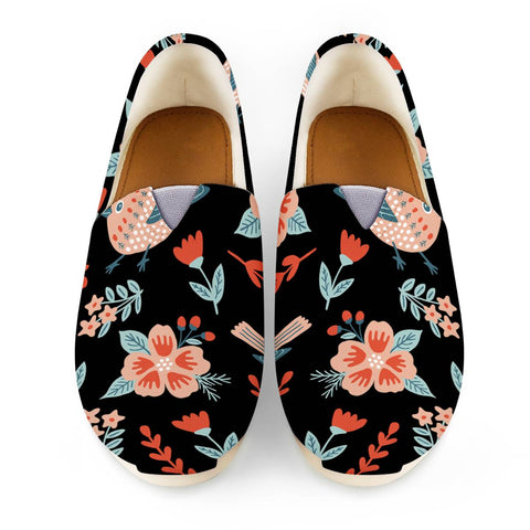 Image of Birds And Flowers Women Casual Shoes