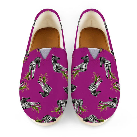 Image of Zebra Pattern Women Casual Shoes