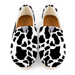 Black And White Cow Skin Women Casual Shoes