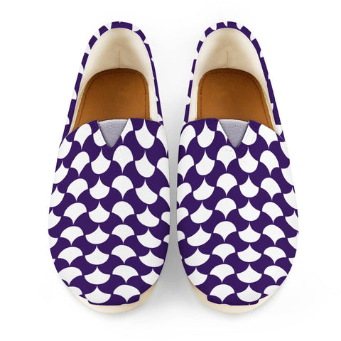 Image of Purple Petals Pattern Women Casual Shoes